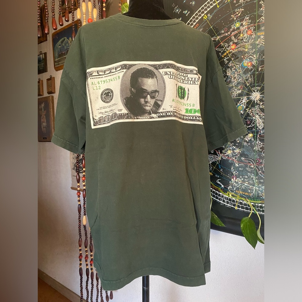 VTG 95’ Puff Daddy “It’s all about the Benjamin’s” double sided Tee Shirt. Rare.